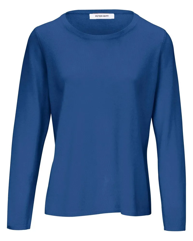 Peter Hahn Rundhals-Pullover aus Schurwolle und Kaschmir  blau Blau