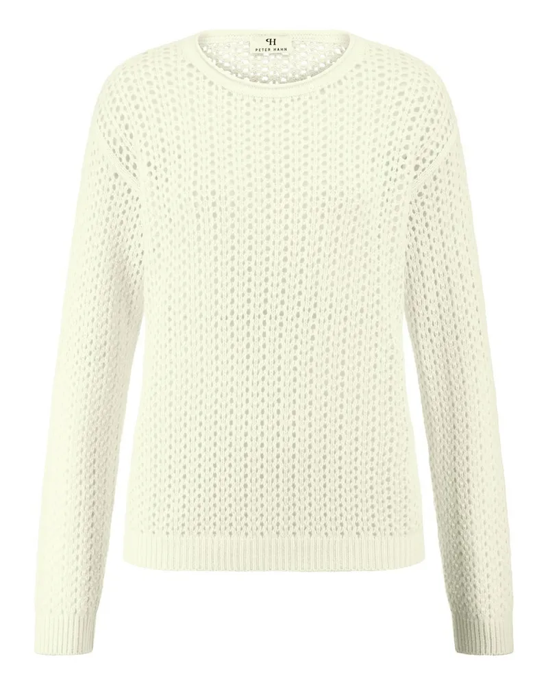 Peter Hahn Rundhals-Pullover  weiss Weiss
