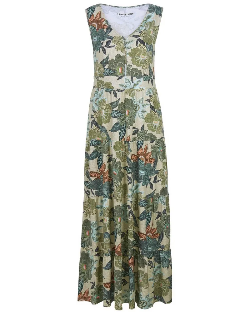 Green Cotton Ärmelloses Jersey-Kleid Lone  beige Beige