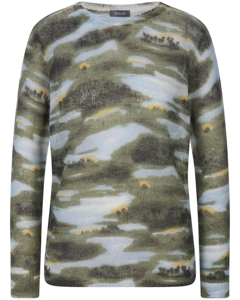 Basler Strickpullover  grün Grün