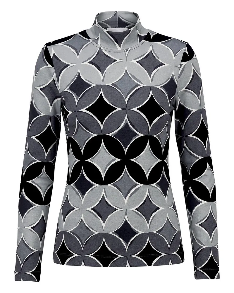 Efixelle Shirt Stehkragen  grau Grau