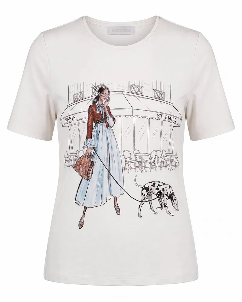 St. Emile Rundhals-Shirt  weiss Weiss