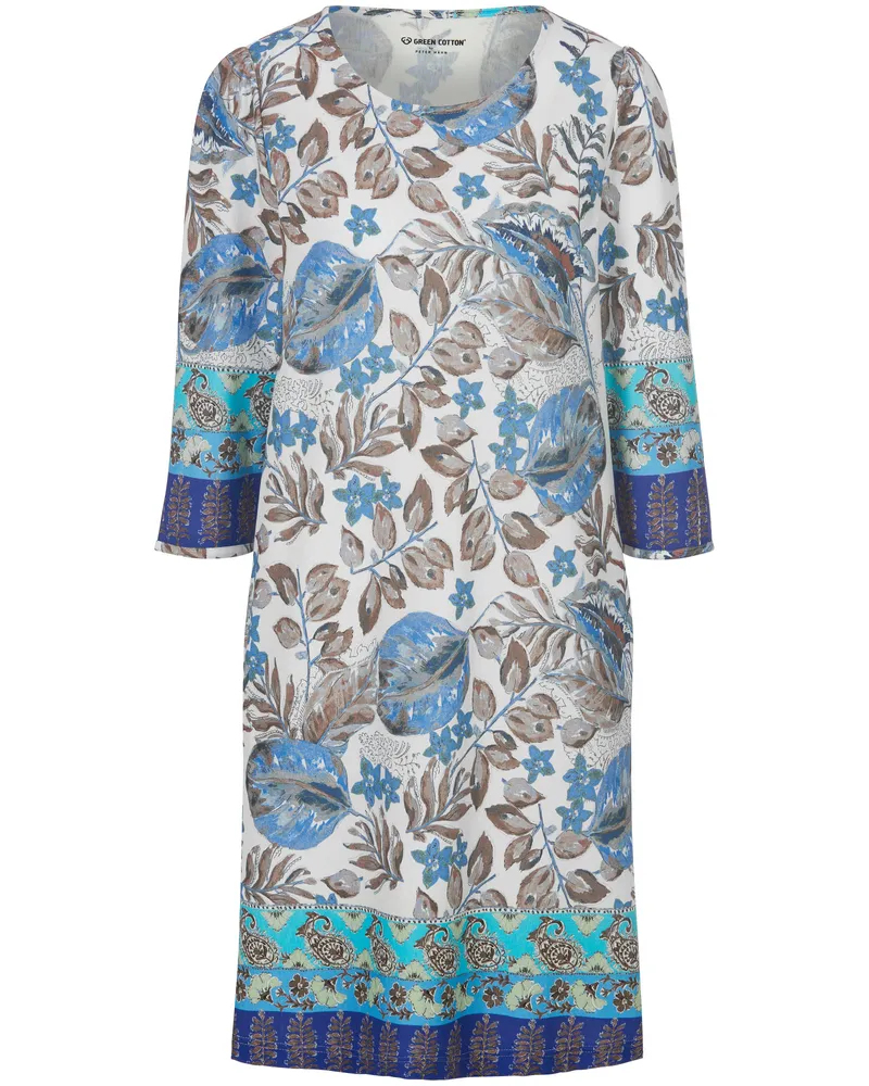 Green Cotton Jersey-Kleid Emma  weiss Weiss