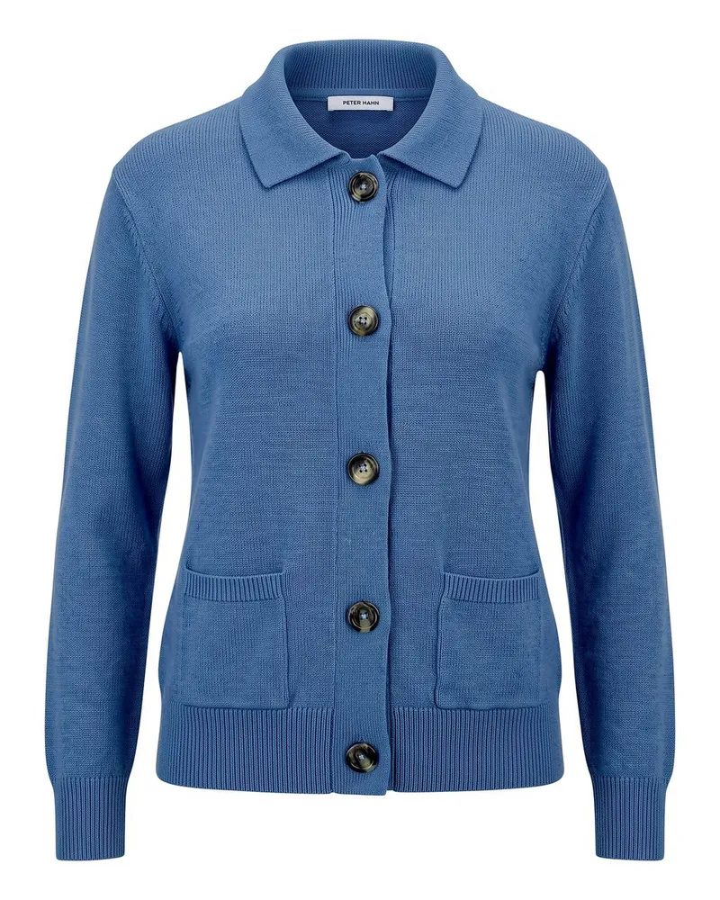 Peter Hahn Strickjacke  blau Blau