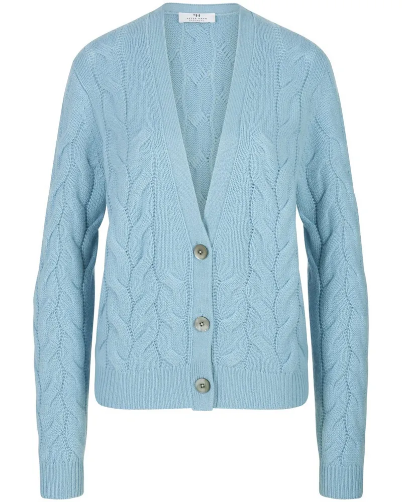 Peter Hahn Strickjacke  Cashmere blau Blau