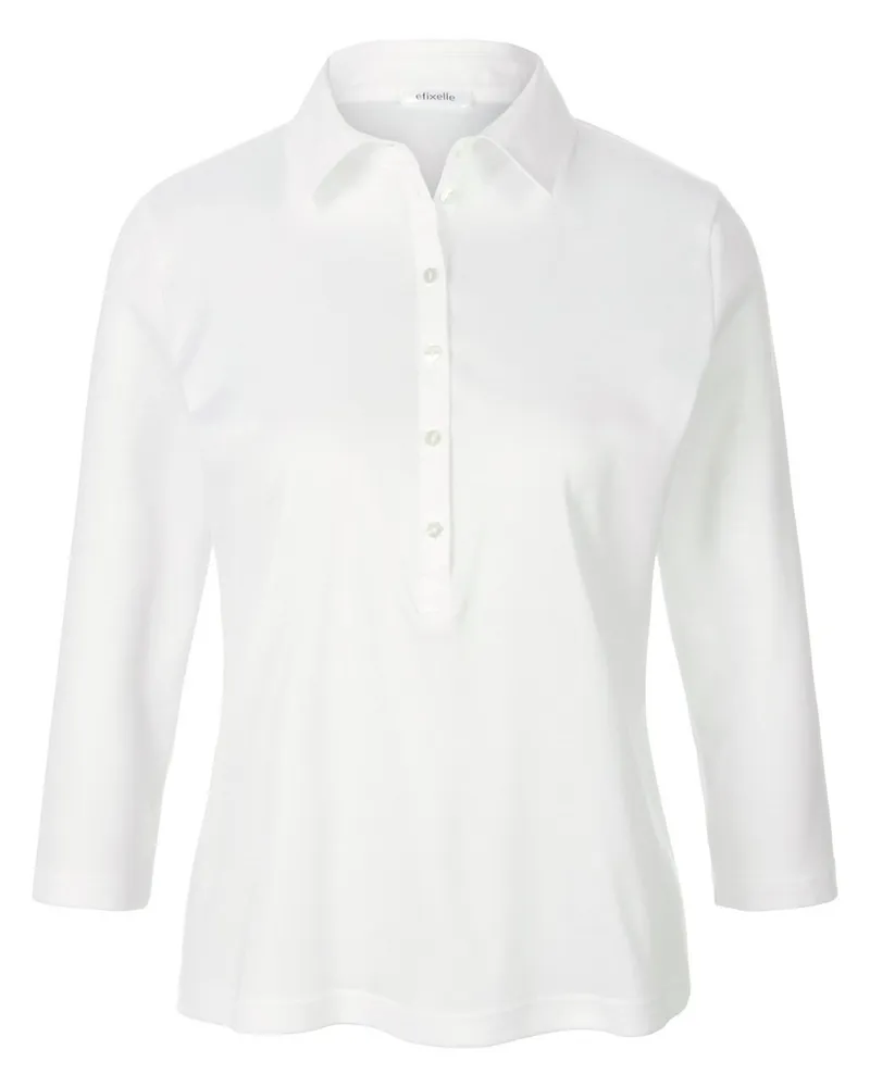 Efixelle Polo-Shirt 3/4-Arm  weiss Weiss