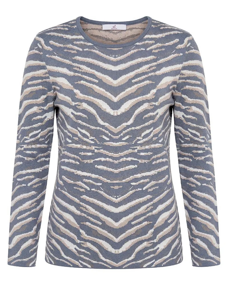 Emilia Lay Rundhals-Pullover  blau Blau