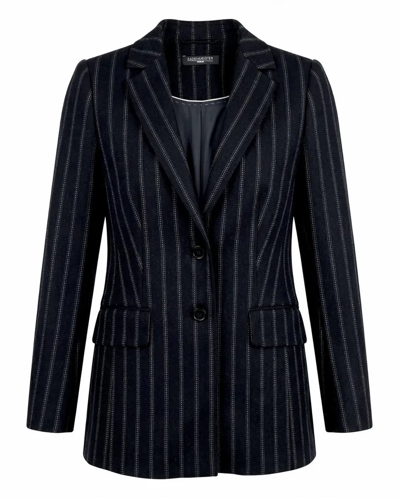 FADENMEISTER BERLIN Long-Blazer  blau Blau