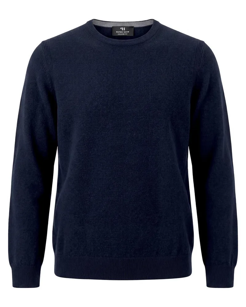 Peter Hahn Rundhals-Pullover  blau Blau