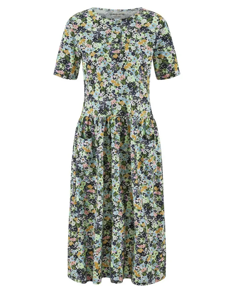 Green Cotton Jersey-Kleid Hanne  grün Grün