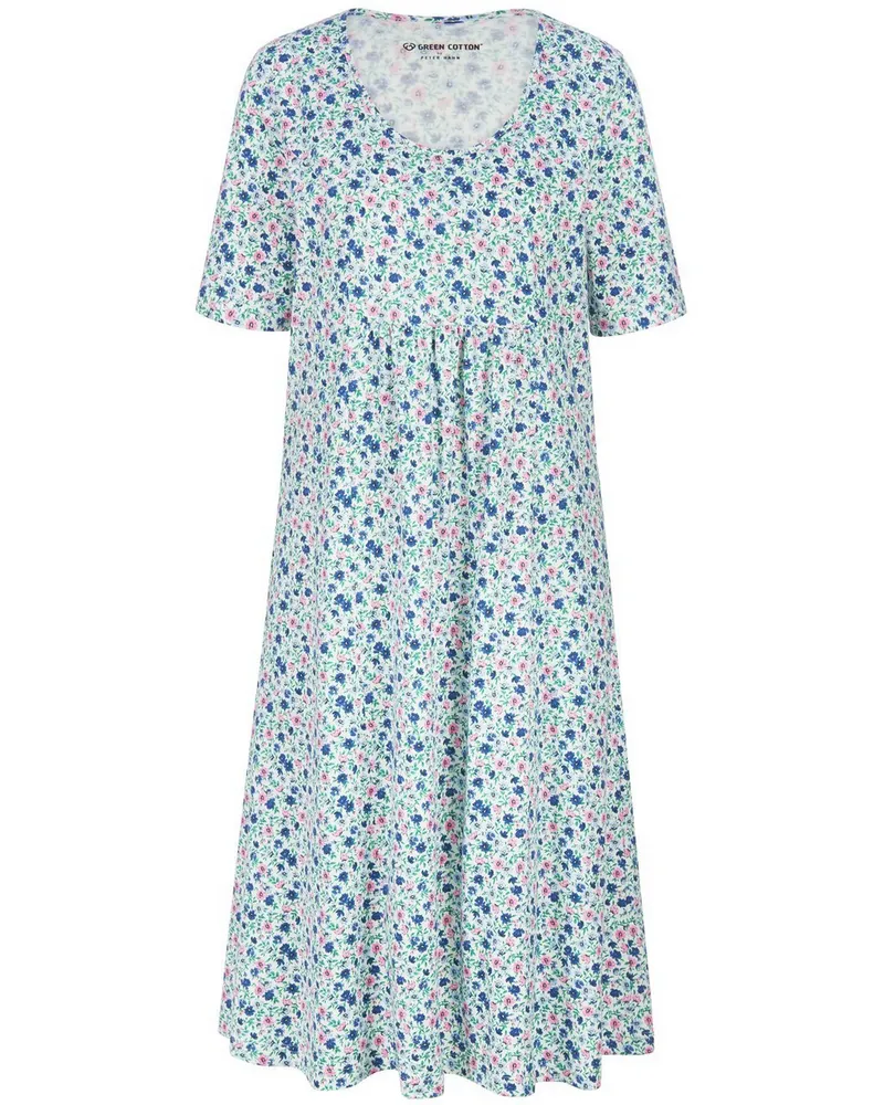 Green Cotton Jersey-Kleid Selma  weiss Weiss