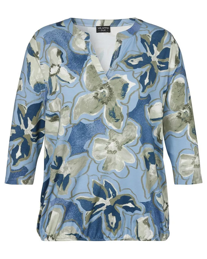 Via Appia Due Rundhals-Shirt 3/4 Arm  blau Blau