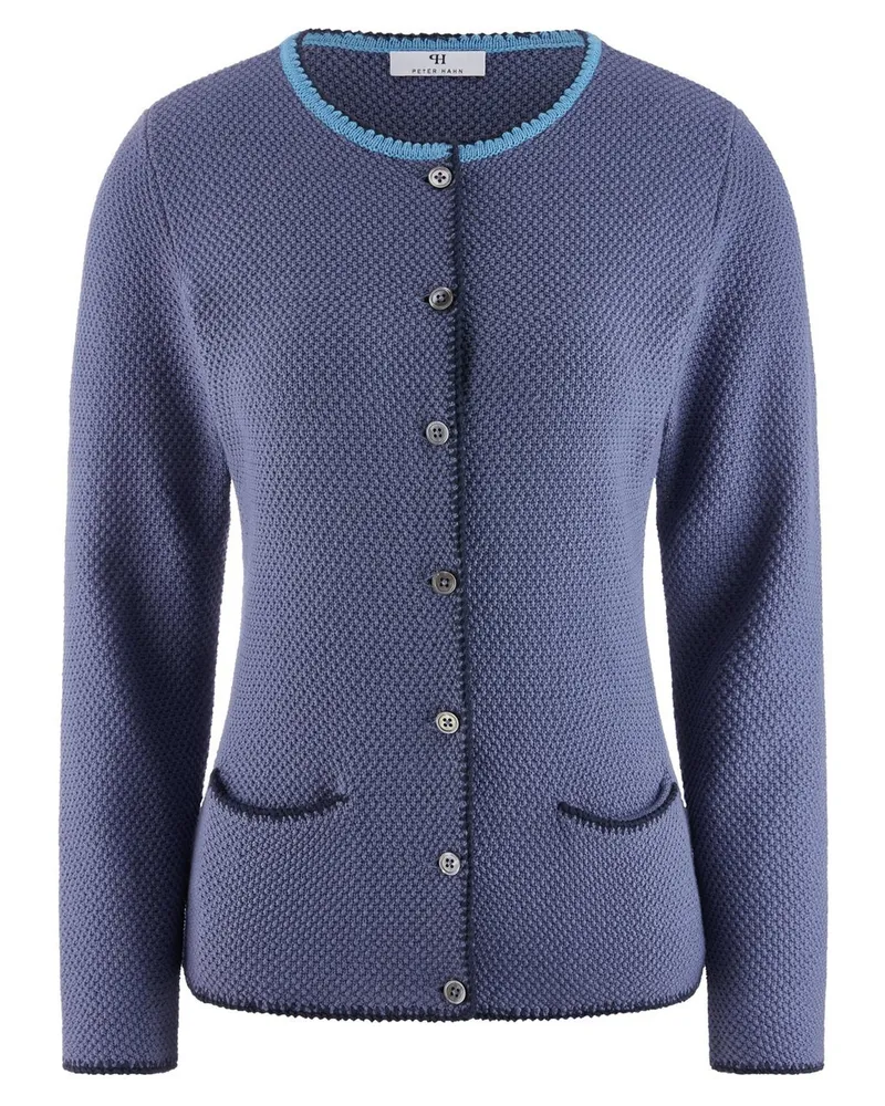 Peter Hahn Strickjacke  blau Blau
