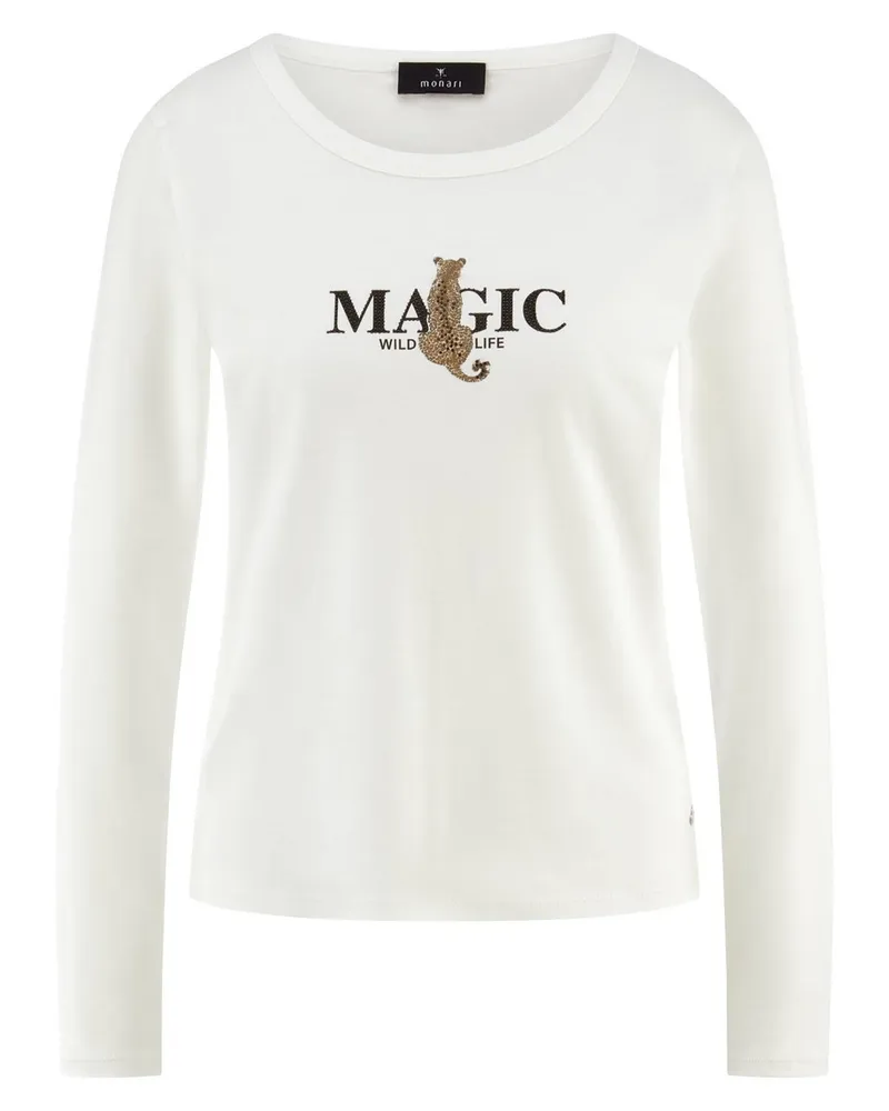 monari Rundhals-Shirt  weiss Weiss