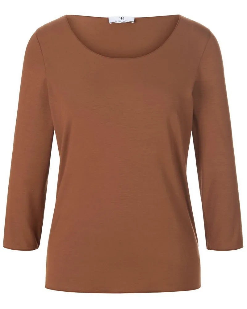 Peter Hahn Rundhals-Shirt  braun Braun