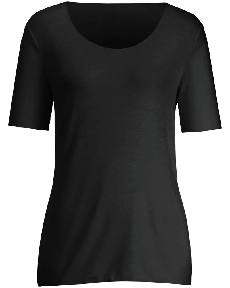 Peter Hahn Rundhals-Shirt langem 1/2-Arm  schwarz Schwarz