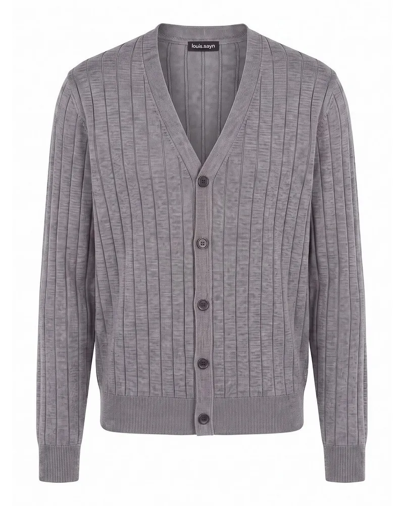 Louis Sayn Strickjacke V-Ausschnitt  grau Grau