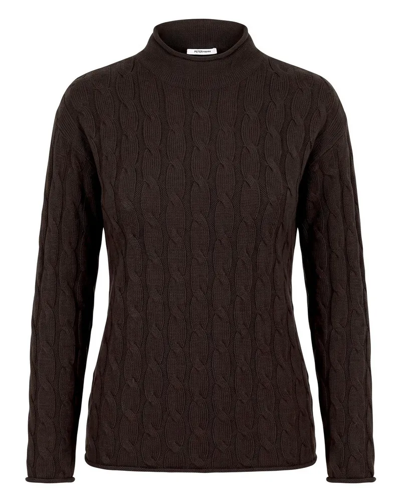Peter Hahn Pullover Stehkragen  braun Braun