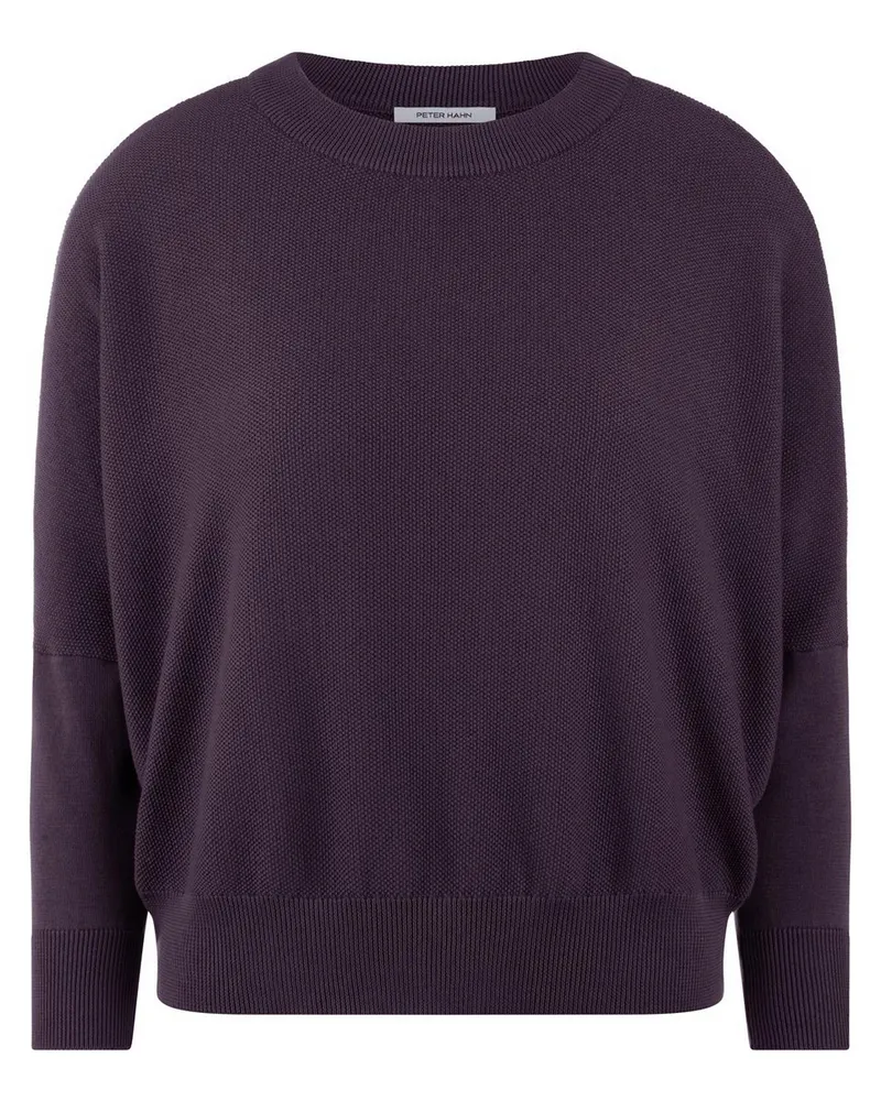 Peter Hahn Rundhals-Pullover aus 100% SUPIMA-Baumwolle  lila Lila