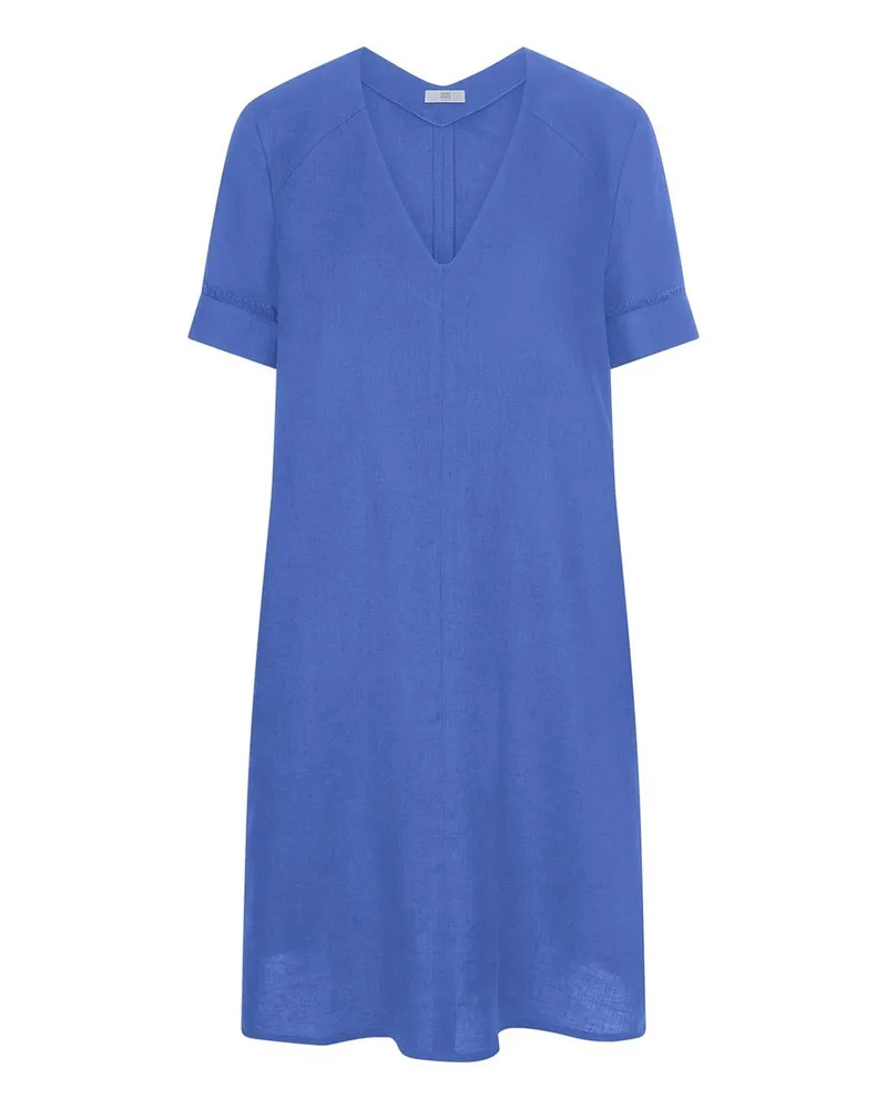 Riani Kleid V-Ausschnitt  blau Blau