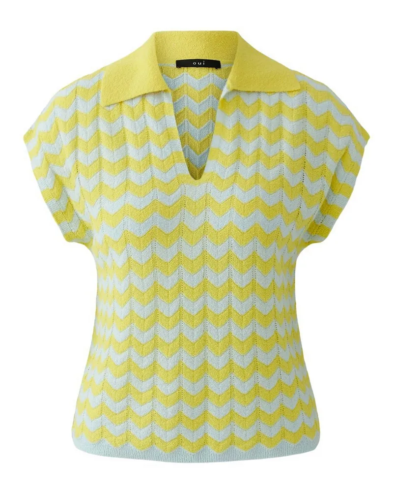 Oui  Polo-Pullover  gelb Gelb