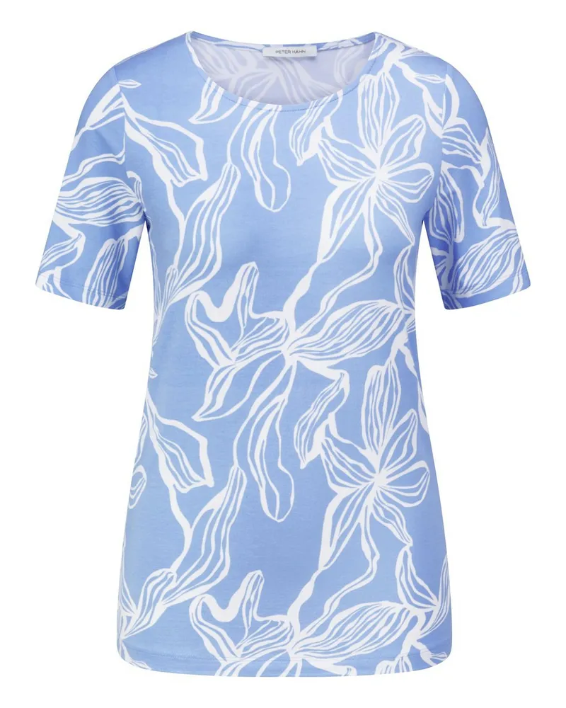 Peter Hahn Rundhals-Shirt  blau Blau