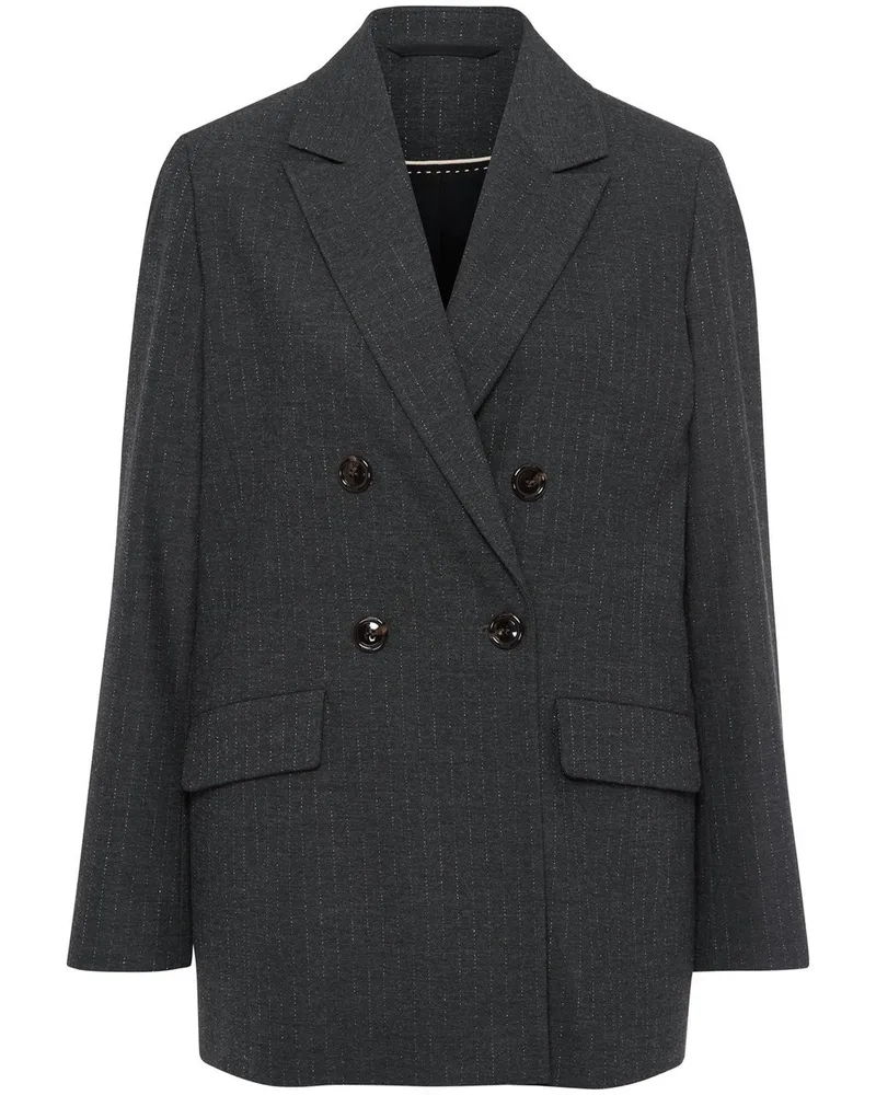 Basler Nadelstreifen-Blazer  grau Grau