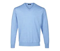 V-Pullover  blau