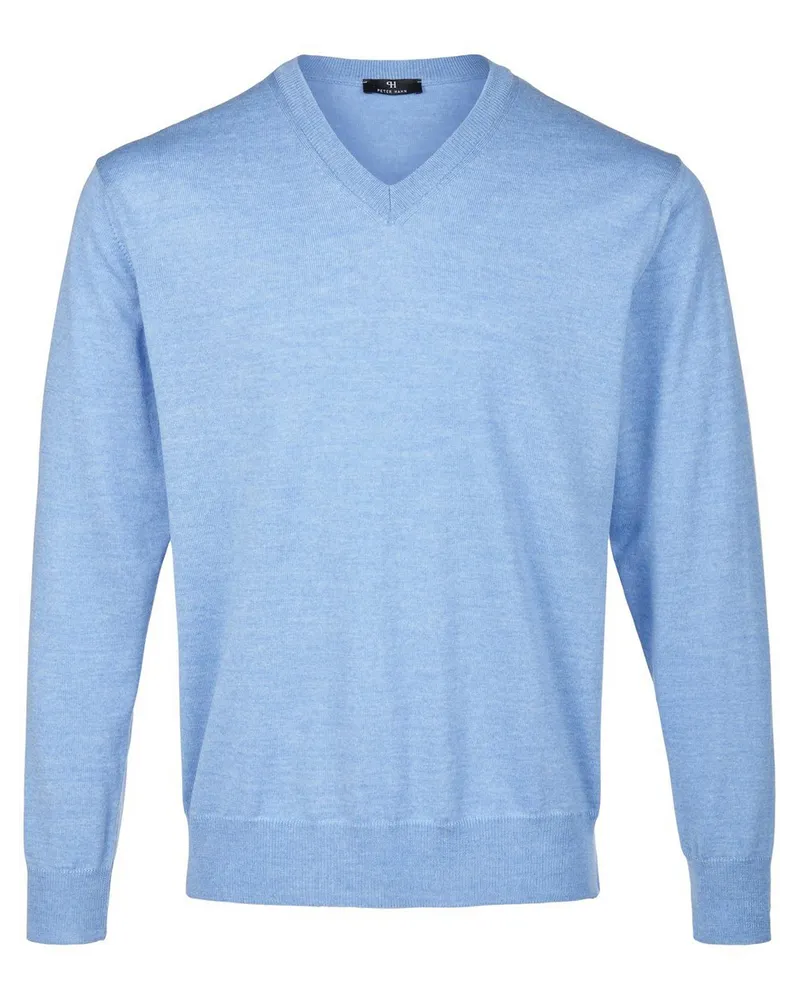 Peter Hahn V-Pullover  blau Blau