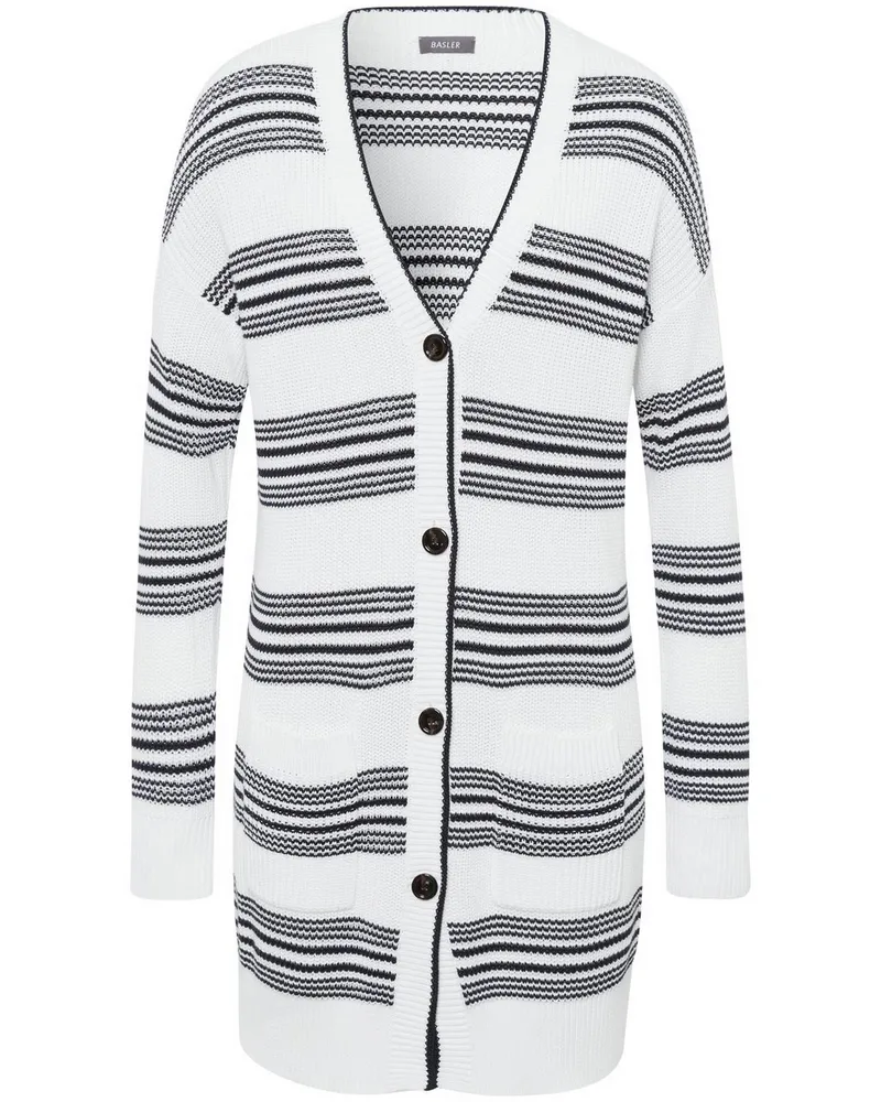 Basler Long-Strickjacke  blau Blau