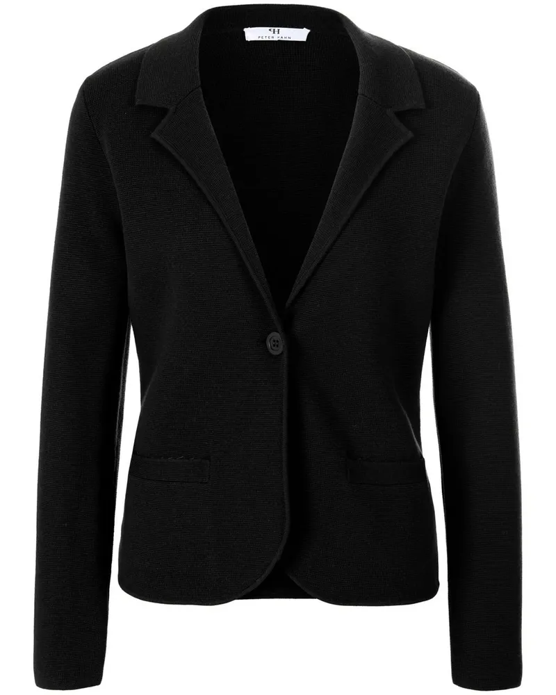 Peter Hahn Strickblazer  schwarz Schwarz