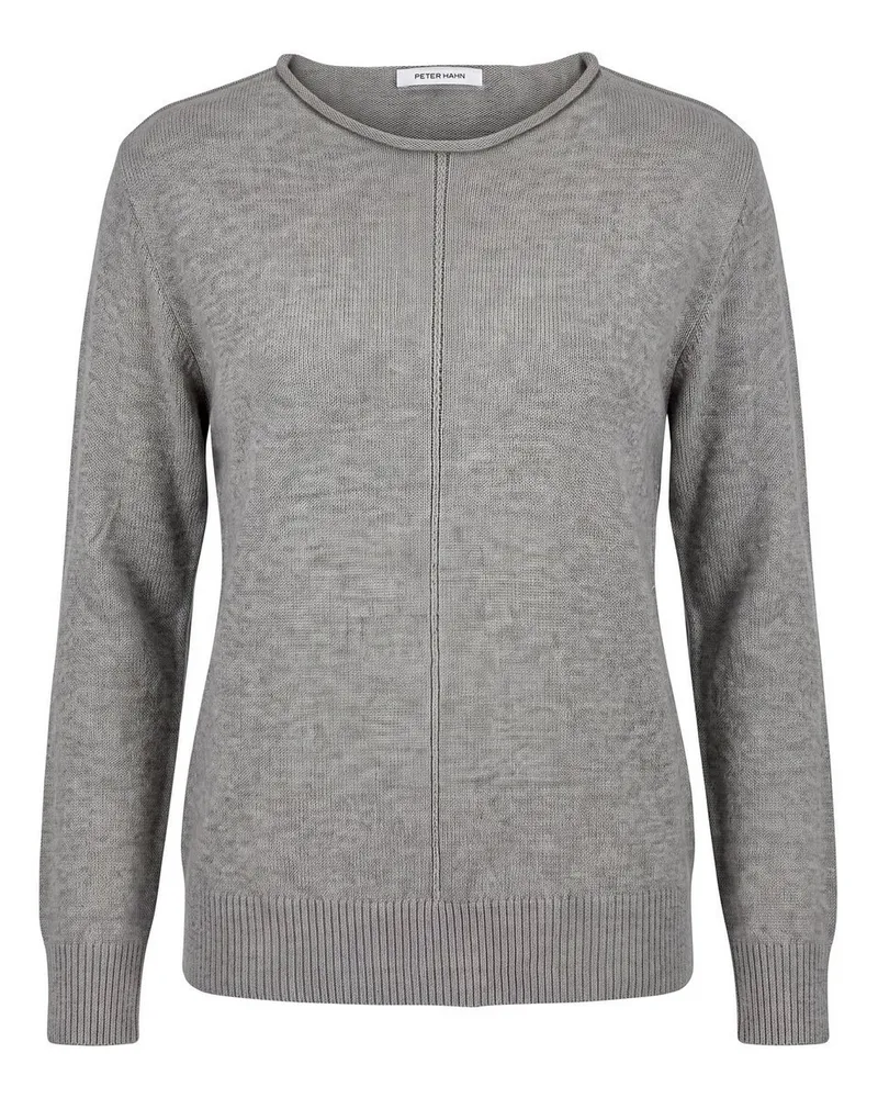 Peter Hahn Rundhals-Pullover  grau Grau