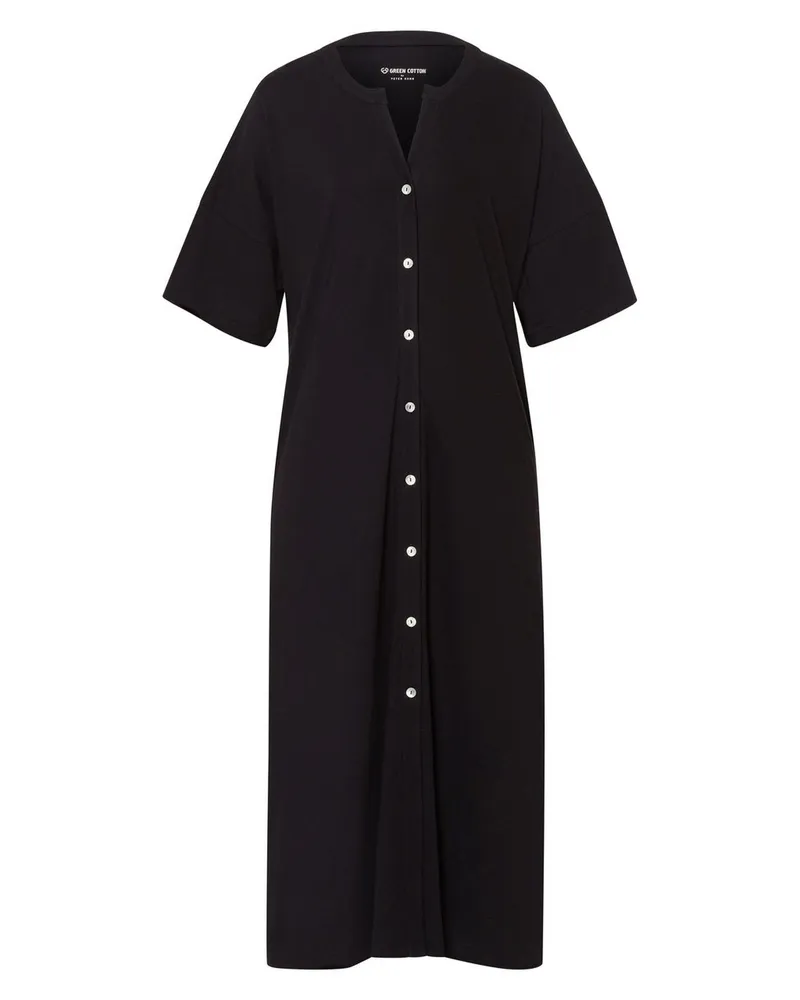 Green Cotton Jersey-Kleid Dorthe  schwarz Schwarz
