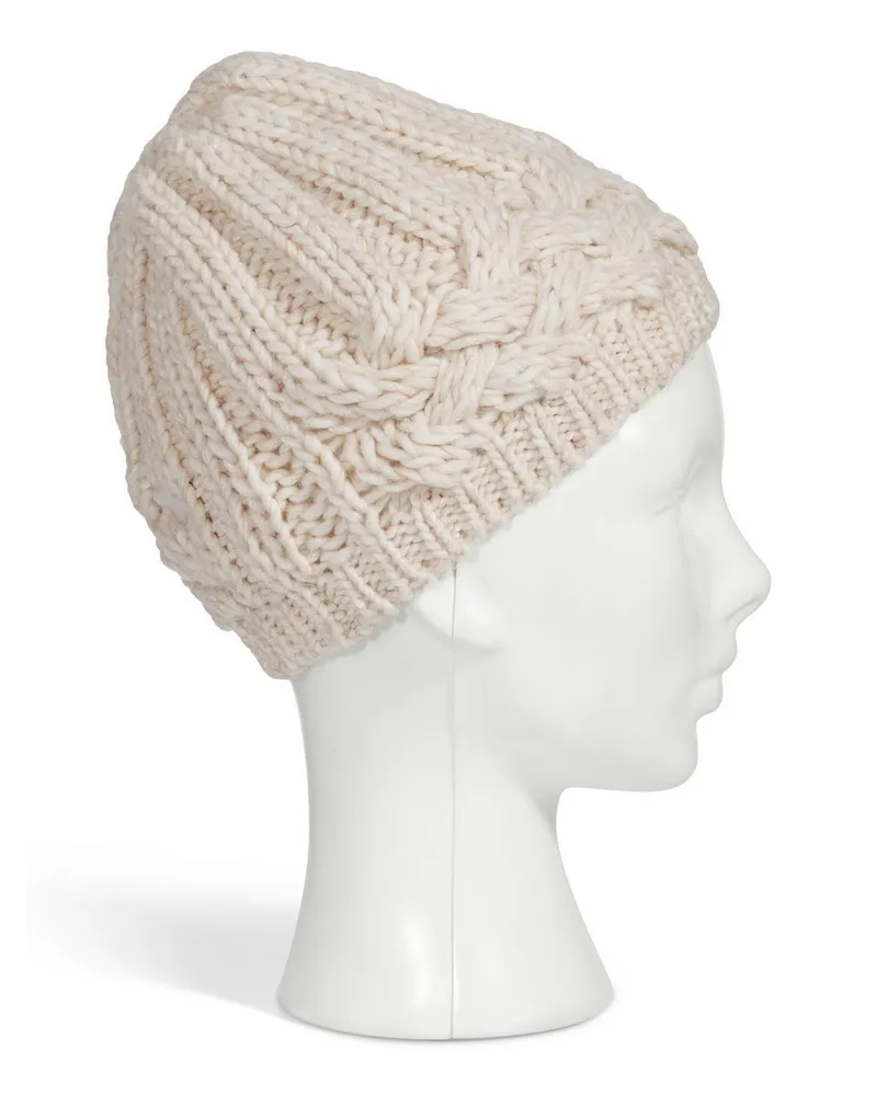 Peter Hahn Strickmütze  beige Beige