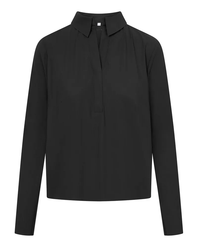 RAFFAELLO ROSSI  Shirt offenem Kragen  schwarz Schwarz