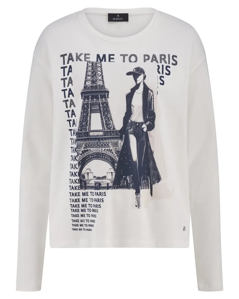 monari Rundhals-Shirt  weiss Weiss
