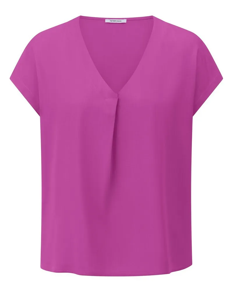Peter Hahn Bluse V-Ausschnitt  pink Pink