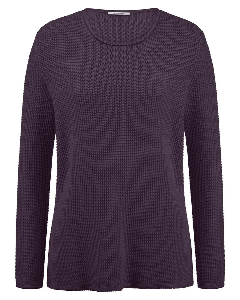 Peter Hahn Rundhals-Pullover  lila Lila