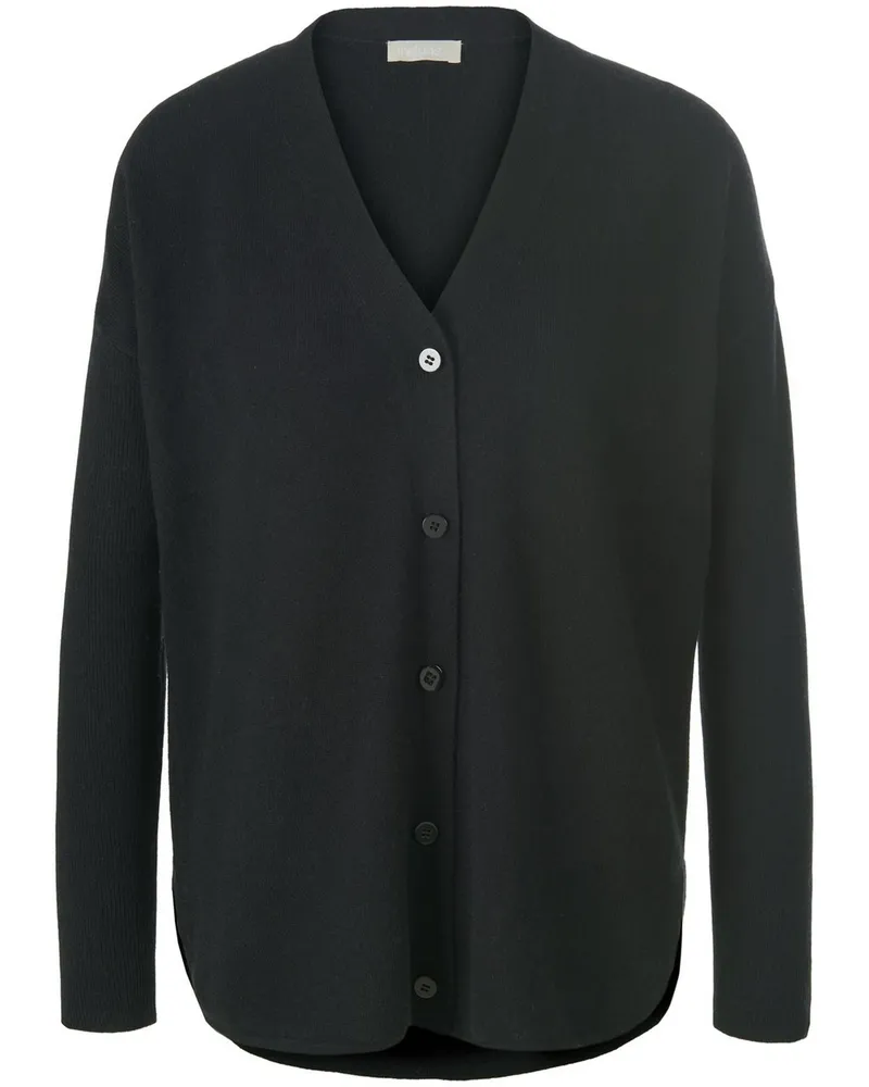 Include Strickjacke aus Schurwolle und Kaschmir  schwarz Schwarz