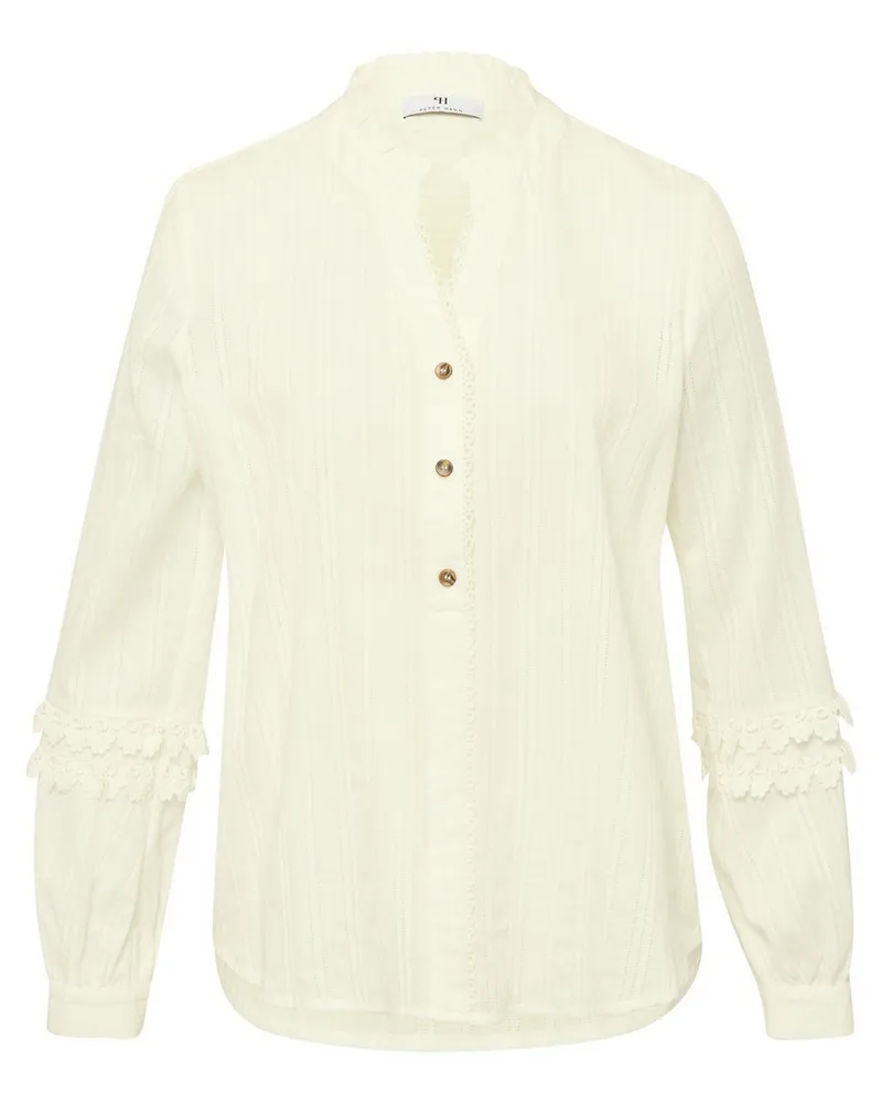 Peter Hahn Bluse  weiss Weiss