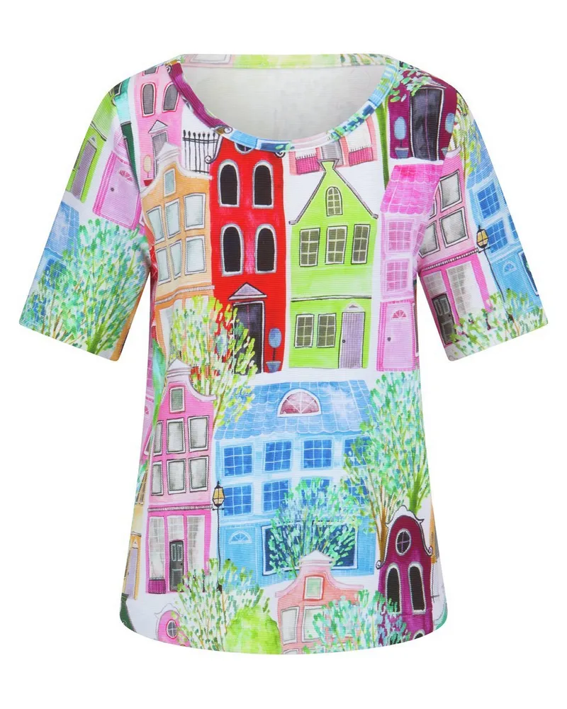 Efixelle Rundhals-Shirt  mehrfarbig Mehrfarbig