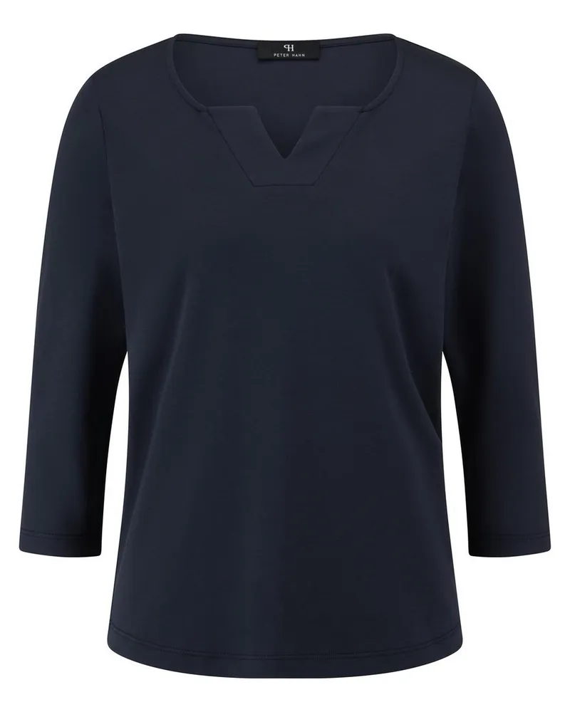 Peter Hahn Rundhals-Shirt  blau Blau