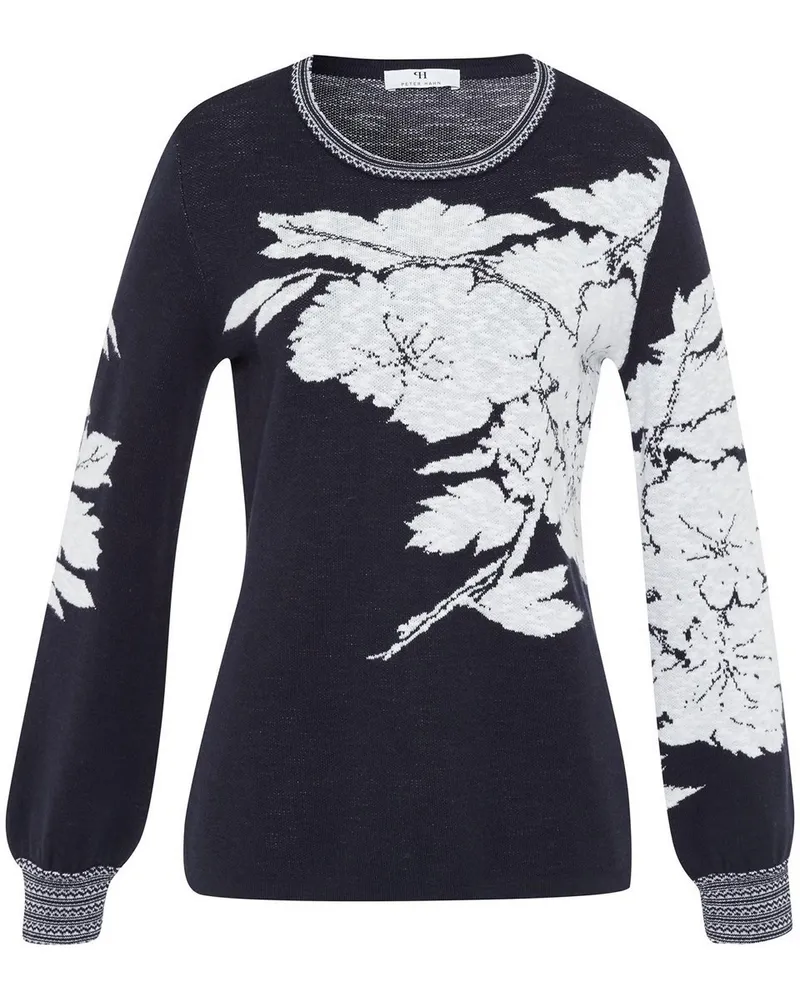 Peter Hahn Rundhals-Pullover  mehrfarbig Mehrfarbig