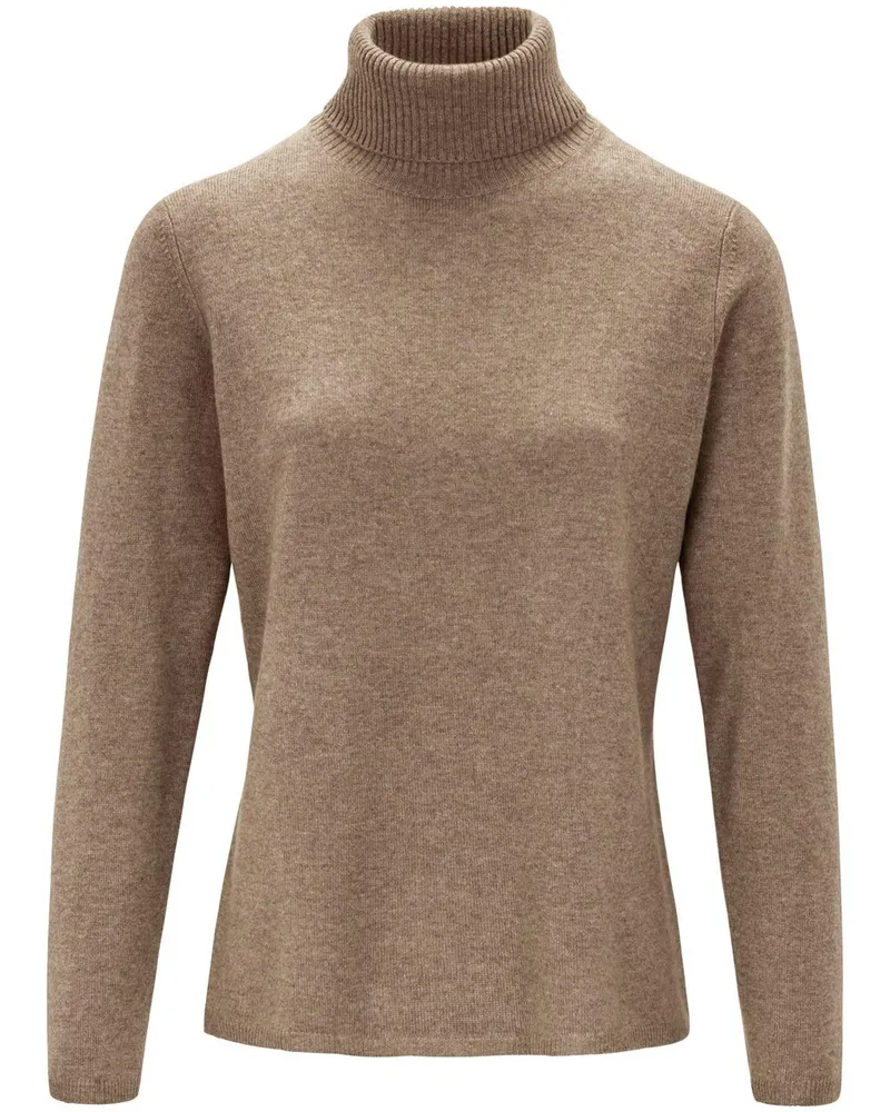 Include Rollkragen-Pullover aus Schurwolle und Kaschmir  beige Beige