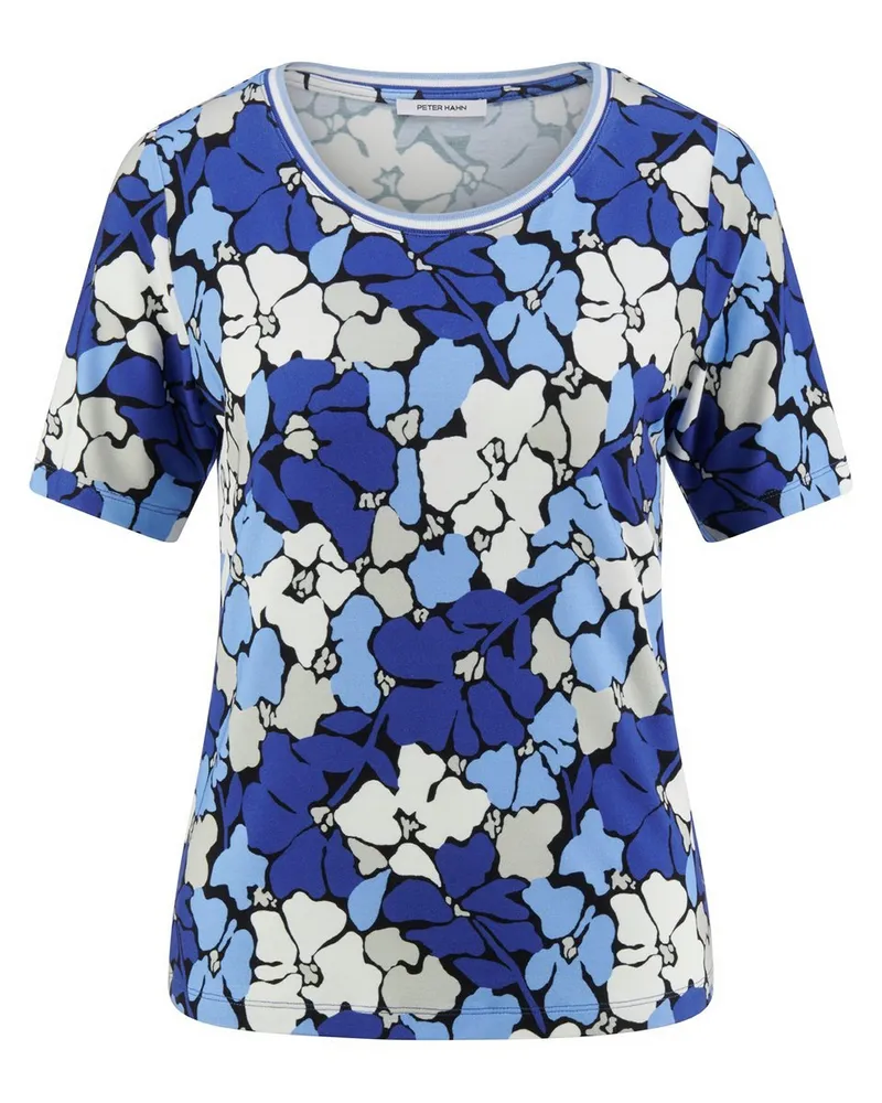 Peter Hahn Rundhals-Shirt  blau Blau