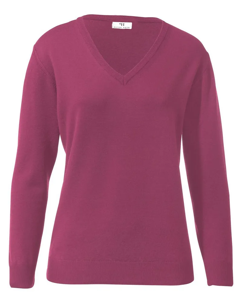 Peter Hahn V-Pullover aus 100% Schurwolle Pure Tasmanian Wool  rosé Rosé