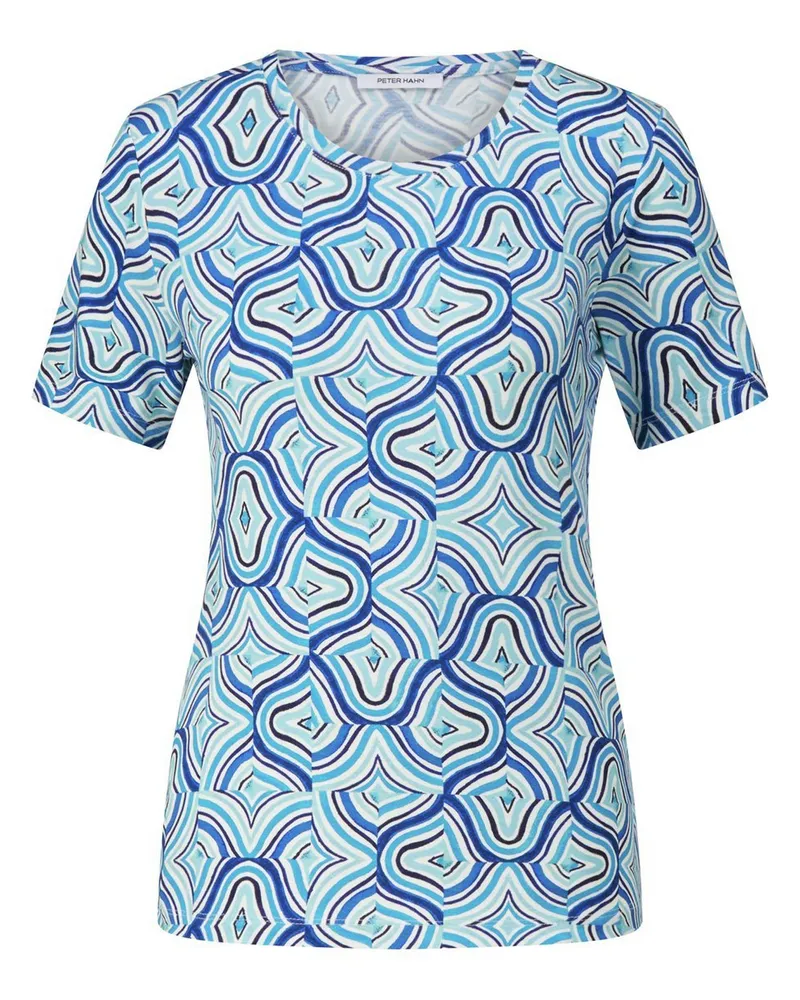 Peter Hahn Rundhals-Shirt  blau Blau