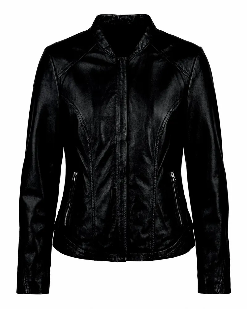 Emilia Lay Lederjacke  schwarz Schwarz
