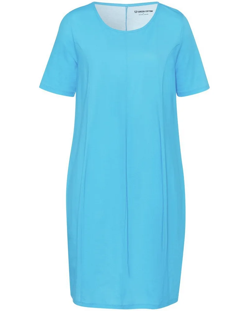 Green Cotton Jersey-Kleid Oda  blau Blau