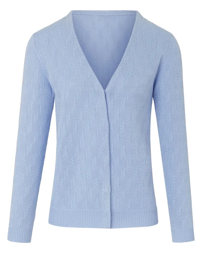 Peter Hahn Strickjacke aus 100% SUPIMA®-Baumwolle  blau Blau